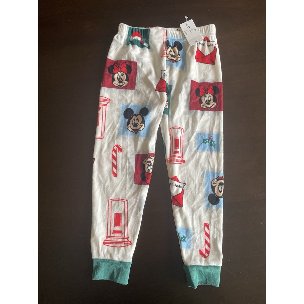 Disney Micky & Minnie Mouse Letters to Santa Plush Pajama Set Size 4T  NWT - Picture 6 of 7